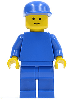 LEGO Plain Blue Torso with Blue Arms Blue Cap (pln089) Town / City Minifigure