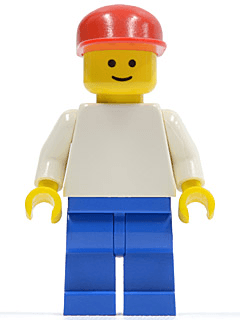 Plain White Torso with White Arms, Blue Legs, Red Cap