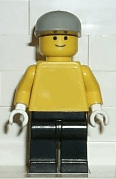 LEGO Plain Yellow Torso with Yellow Arms Light Gray Cap (pln092) Sports Minifigure