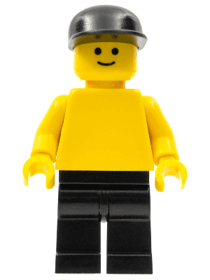 LEGO Plain Yellow Torso with Yellow Arms Black Cap (pln094) Town / City Minifigure