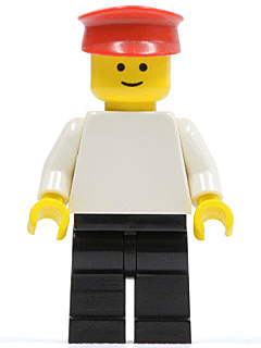 LEGO Plain White Torso with White Arms Red Hat (pln123) minifigure