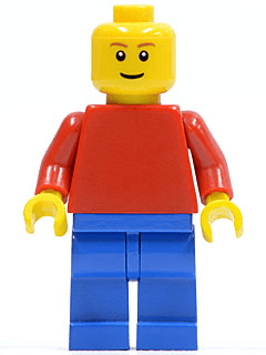 LEGO Plain Red Torso with Red Arms Brown Eyebrows (pln169) minifigure