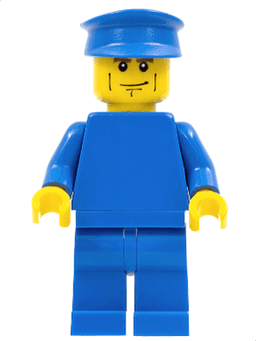 LEGO Plain Blue Torso with Blue Arms Blue Hat (pln178) minifigure