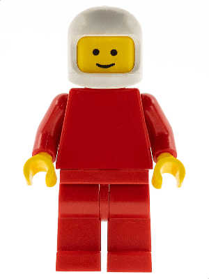 LEGO Plain Red Torso with Red Arms White Classic Helmet (pln181) Town / City Minifigure