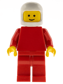 LEGO Plain Red Torso with Red Arms White Classic Helmet (pln181) minifigure