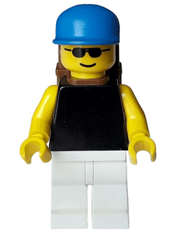 LEGO Plain Black Torso with Yellow Arms and Hands Sunglasses Blue Cap (pln195) minifigure