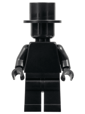 LEGO Plain Magician Black Top Hat (Monochrome) (pln201) LEGO Minifigure