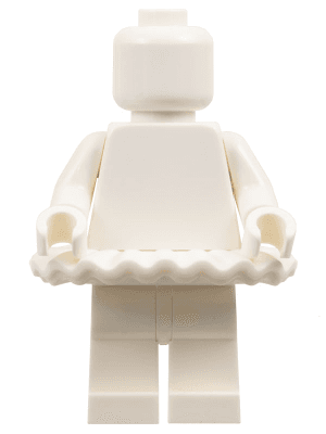 LEGO Plain Ballerina White Tutu (Monochrome) (pln203) LEGO Minifigure