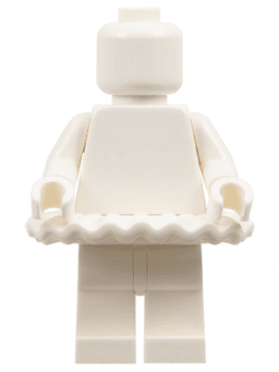 LEGO Plain Ballerina White Tutu (Monochrome) (pln203) minifigure