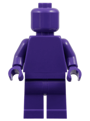 LEGO Plain Dark Purple Torso Dark Purple Legs Dark Purple Head (Monochrome) (pln204) LEGO Minifigure