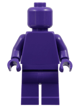 LEGO Plain Dark Purple Torso Dark Purple Legs Dark Purple Head (Monochrome) (pln204) minifigure