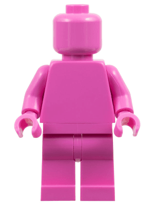 LEGO Plain Dark Pink Torso Dark Pink Legs Dark Pink Head (Monochrome) (pln205) LEGO Minifigure