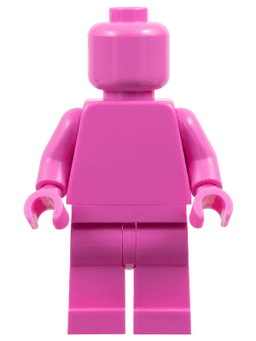 LEGO Plain Dark Pink Torso Dark Pink Legs Dark Pink Head (Monochrome) (pln205) minifigure
