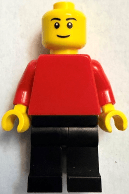 LEGO Plain Red Torso with Red Arms Black Eyebrows (pln207) minifigure