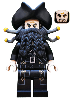 LEGO Blackbeard (poc007) Pirates of the Caribbean Minifigure