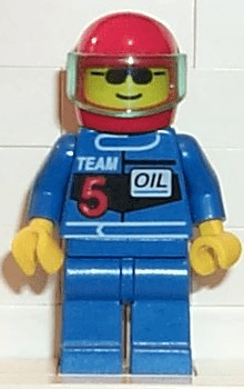 Racing Team 5, Red Helmet, Trans-Light Blue Visor