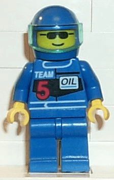 LEGO Racing Team 5 Trans-Light Blue Visor (rac004) minifigure