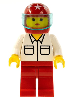 LEGO Shirt with 2 Pockets Trans-Light Blue Visor (rac010) Town / City Minifigure