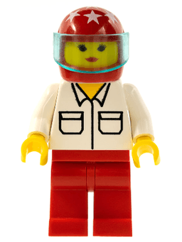 LEGO Shirt with 2 Pockets Trans-Light Blue Visor (rac010) minifigure