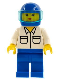 LEGO Shirt with 2 Pockets Trans-Light Blue Visor (rac011) minifigure