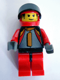 LEGO Racer Driver Car 84 Red/Black Red Flame Helmet (rac016) minifigure