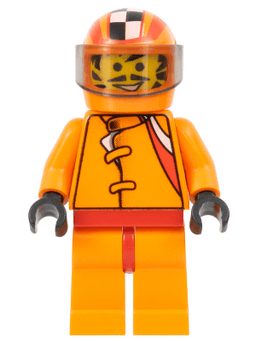 LEGO Racer Driver Car 56 Orange with Orange Checkered Helmet (rac017) minifigure