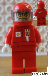 LEGO F1 Ferrari Driver with Helmet and Balaclava (rac024bs) LEGO Minifigure