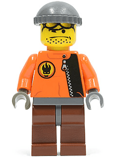 LEGO Hot Rod Driver Orange (rac039) minifigure