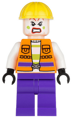Joker's Goon - Construction Outfit, Orange Jacket, Yellow Helmet, Purple Legs
