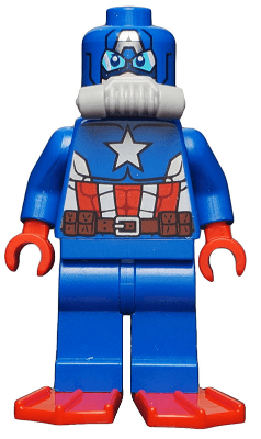 LEGO Scuba Captain America (sh0214) Super Heroes Minifigure