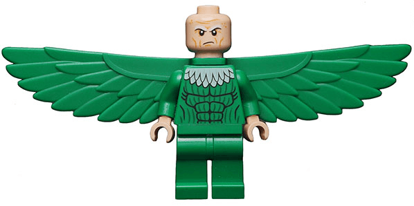 LEGO Vulture Green Costume and Falcon Wings (sh0285) Super Heroes Minifigure