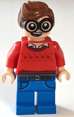 LEGO Dick Grayson Red Sweater with Dark Red Robins (sh0464) minifigure