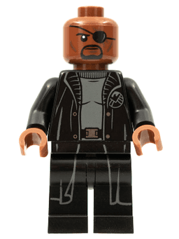 Nick Fury - Gray Sweater and Black Trench Coat, No Shirt Tail