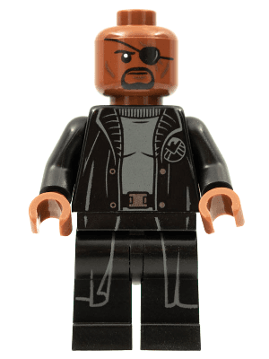 Nick Fury - Gray Sweater and Black Trench Coat, No Shirt Tail