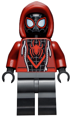 Spider-Man (Miles Morales) - Dark Red Hood, Black Lower Legs