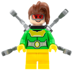 Doc Ock - Female, Medium Legs, Bright Green Jacket, Large Goggles, Flat Silver Arms