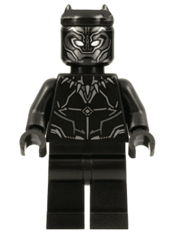 Black Panther - Dark Silver and Dark Bluish Gray Armor Contours