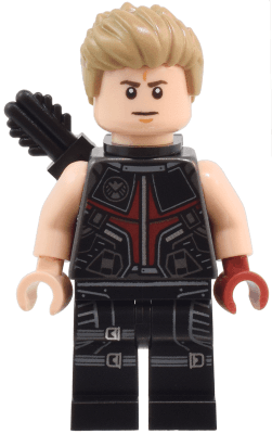 Hawkeye - Black and Dark Red Suit, Dark Tan Hair, Quiver, Silver Zipper