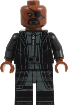 Nick Fury - Leather Trench Coat, Black Legs
