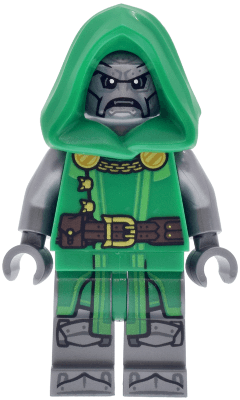 Dr. Doom - Green Hood, Flat Silver Arms and Legs