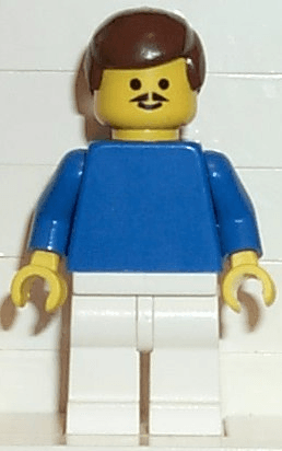LEGO Soccer Player Blue/White Team Player 1 (soc015) Sports Minifigure