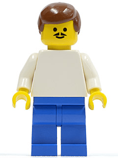 Soccer Player White/Blue Team Player 1
