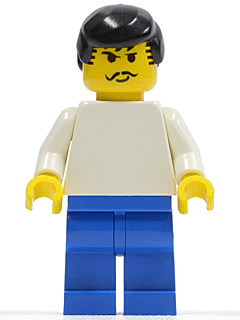 LEGO Soccer Player White/Blue Team Player 3 (soc032) Sports Minifigure