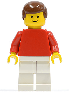 LEGO Soccer Player Red/White Team Player 4 (soc036) Sports Minifigure