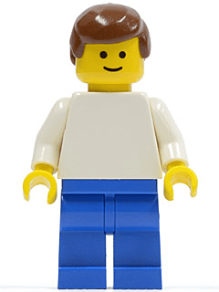 Soccer Player White/Blue Team Player 4