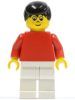 Soccer Player Red/White Team Player 5
