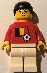 Soccer Player - Belgian Player 5, Belgian Flag Torso Sticker on Front, Black Number Sticker on Back (specify number in listing)