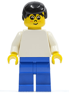 LEGO Soccer Player White/Blue Team Player 5 (soc042) Sports Minifigure