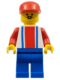 Soccer Player - Red, White, and Blue Team with Number 9 on Back, Red Cap