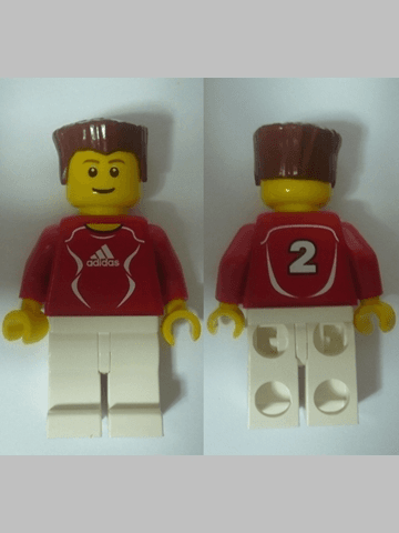LEGO Soccer Player Red (soc118s) Sports Minifigure